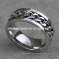 Joyería de anillos de cadena de acero inoxidable único, joyería de anillo flexible